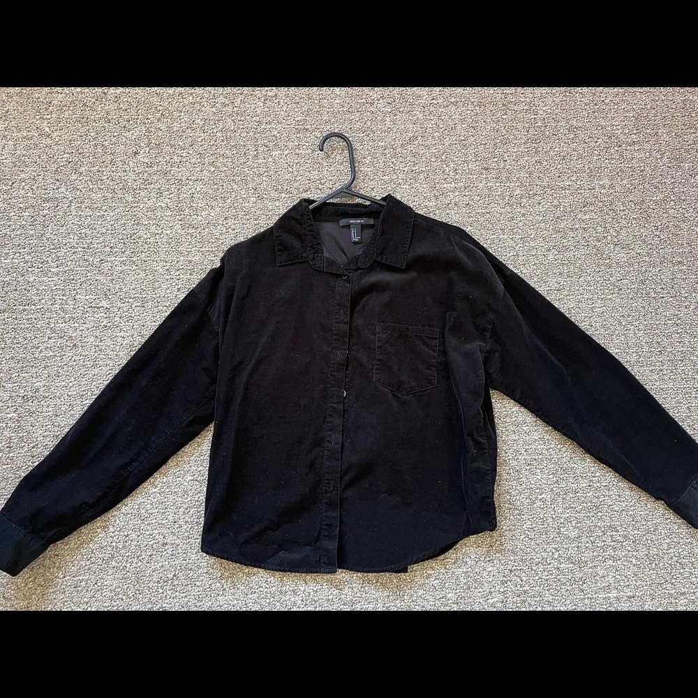 Black corduroy shirt